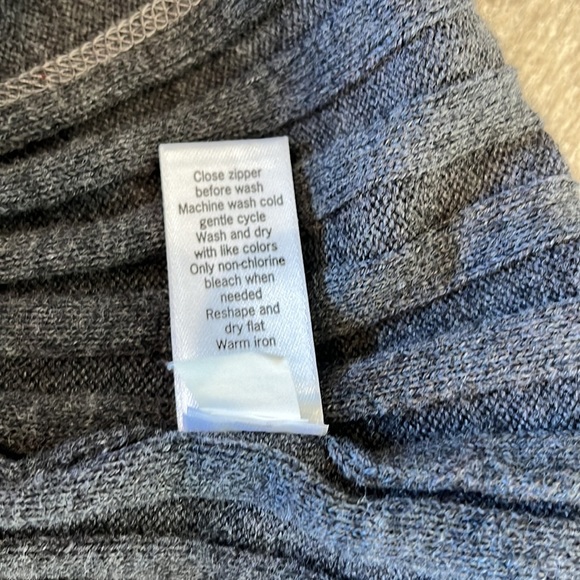 Athleta Charcoal Gray Ribbed Half-Zip Sweater Dress Small - Picture 7 of 7